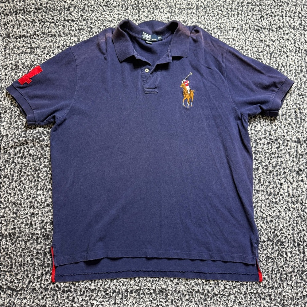 Polo by Ralph Lauren 100% Cotton Navy Blue Polo Shirt